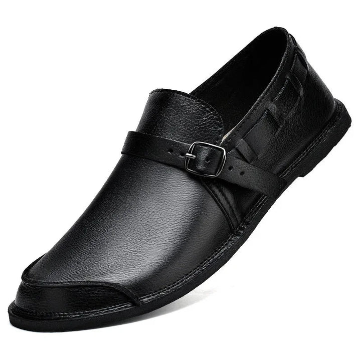 Ferrara Leather Buckle Loafers