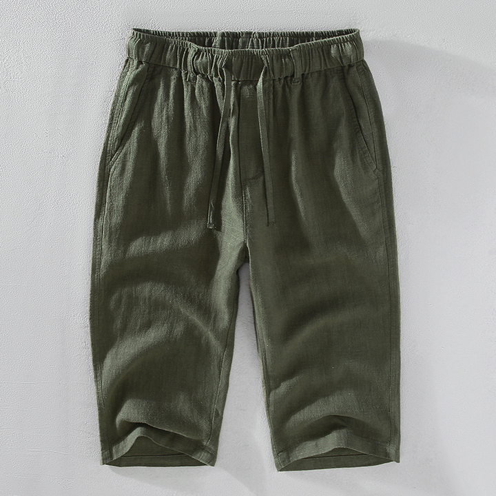 Kyoto Linen Cropped Pants