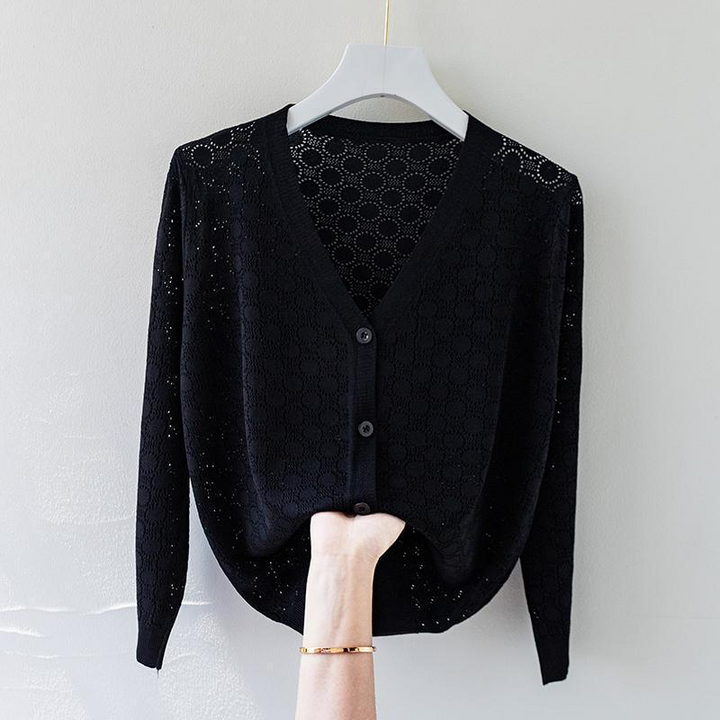Serene Silk Knit Cardigan