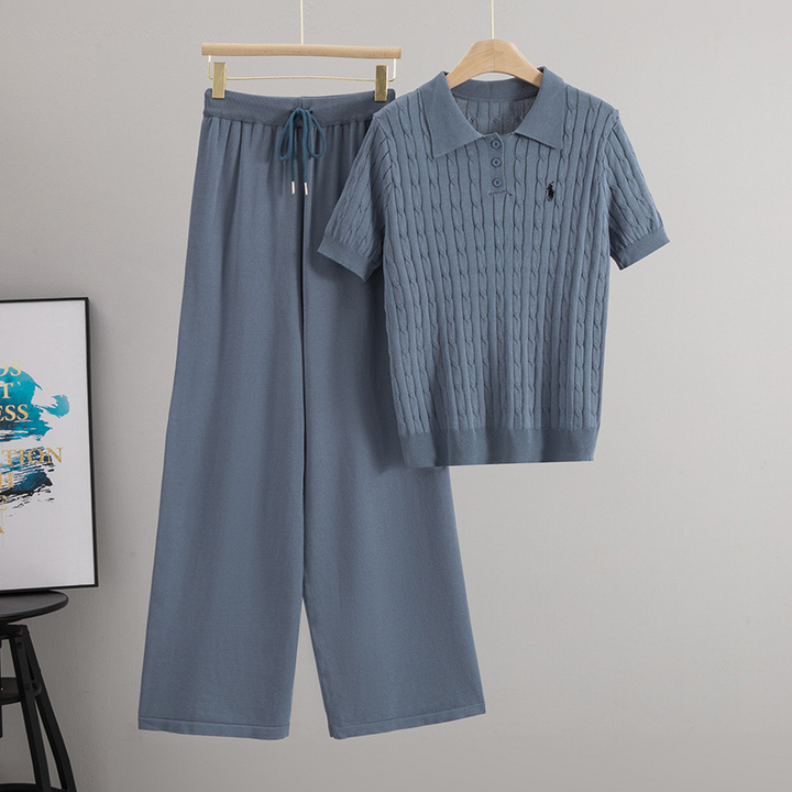Avery Polo Knit Set