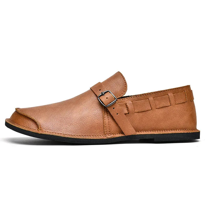 Ferrara Leather Buckle Loafers