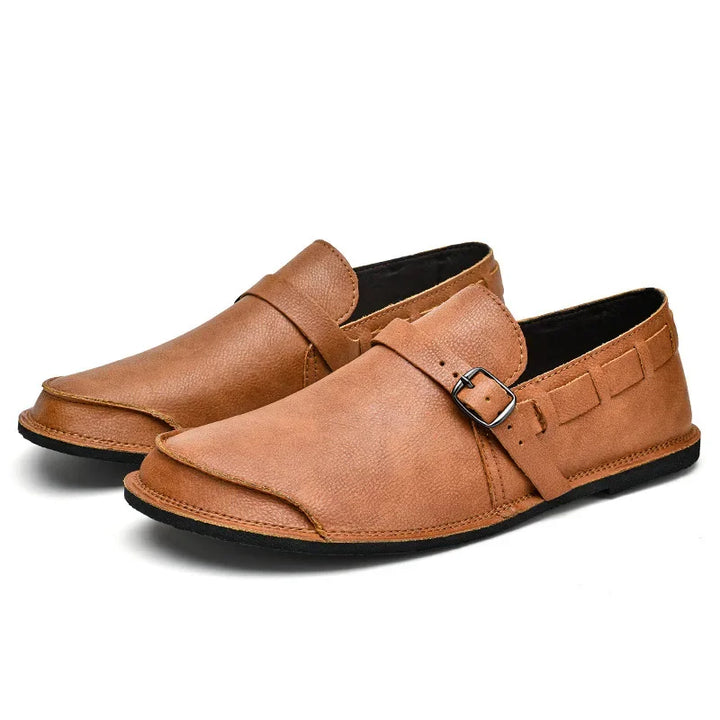 Ferrara Leather Buckle Loafers