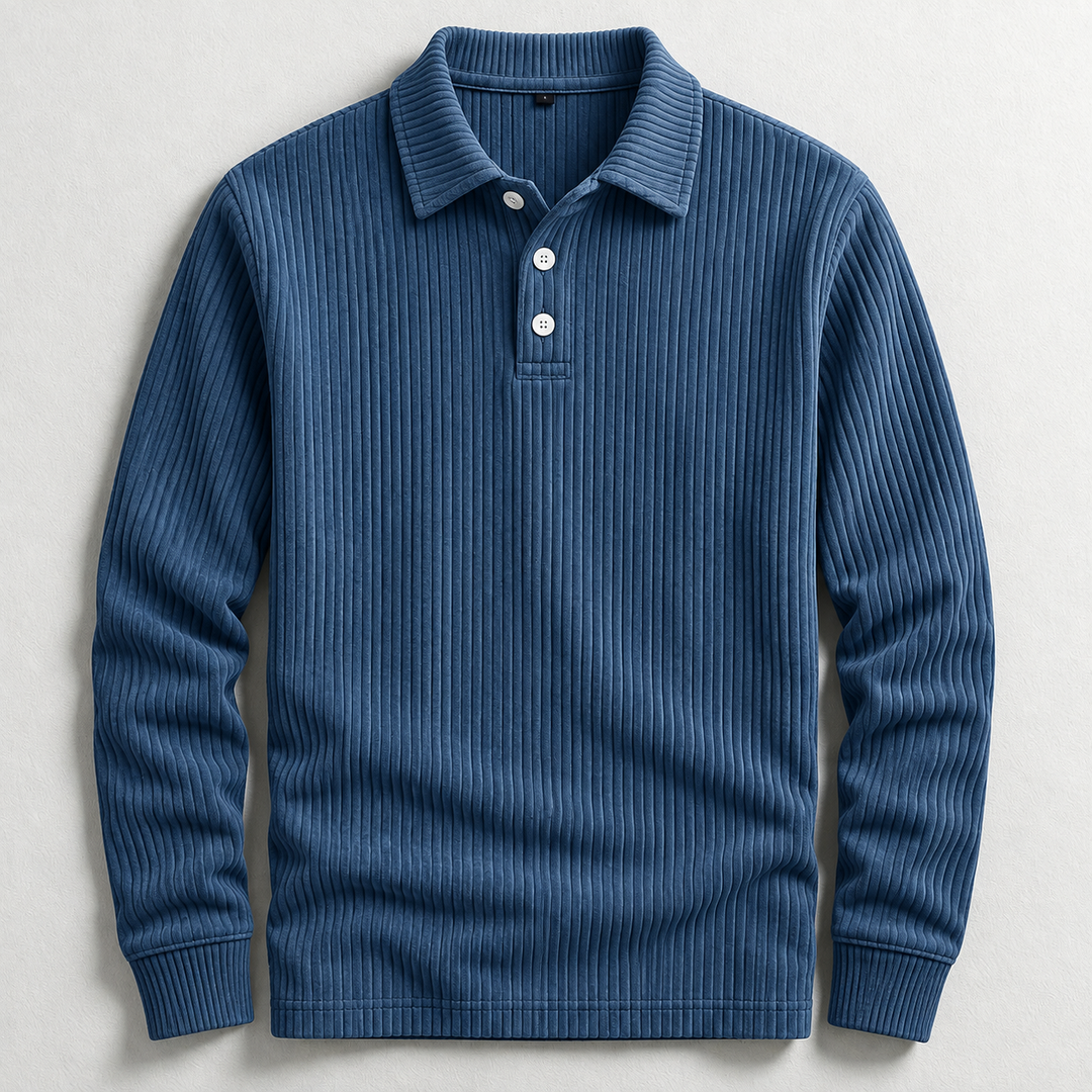 Hudson Corduroy Polo Sweater