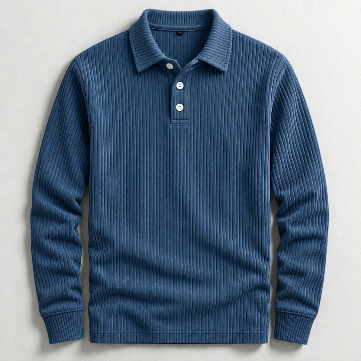 Hudson Corduroy Polo Sweater