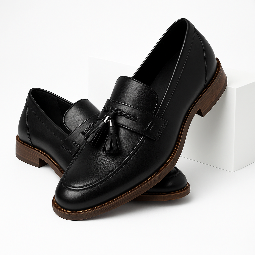 Lusso Italiana Leather Tassel Loafers