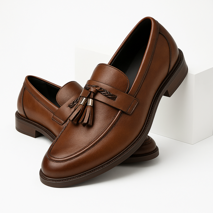 Lusso Italiana Leather Tassel Loafers
